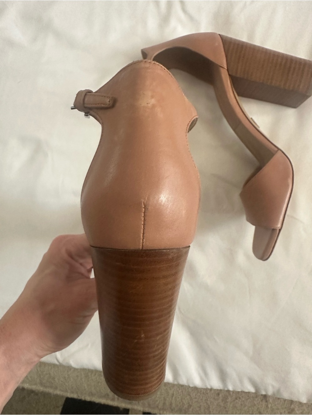 Women’s Michael Kors GENUINE LEATHER Block Heel - Picture 6 of 12